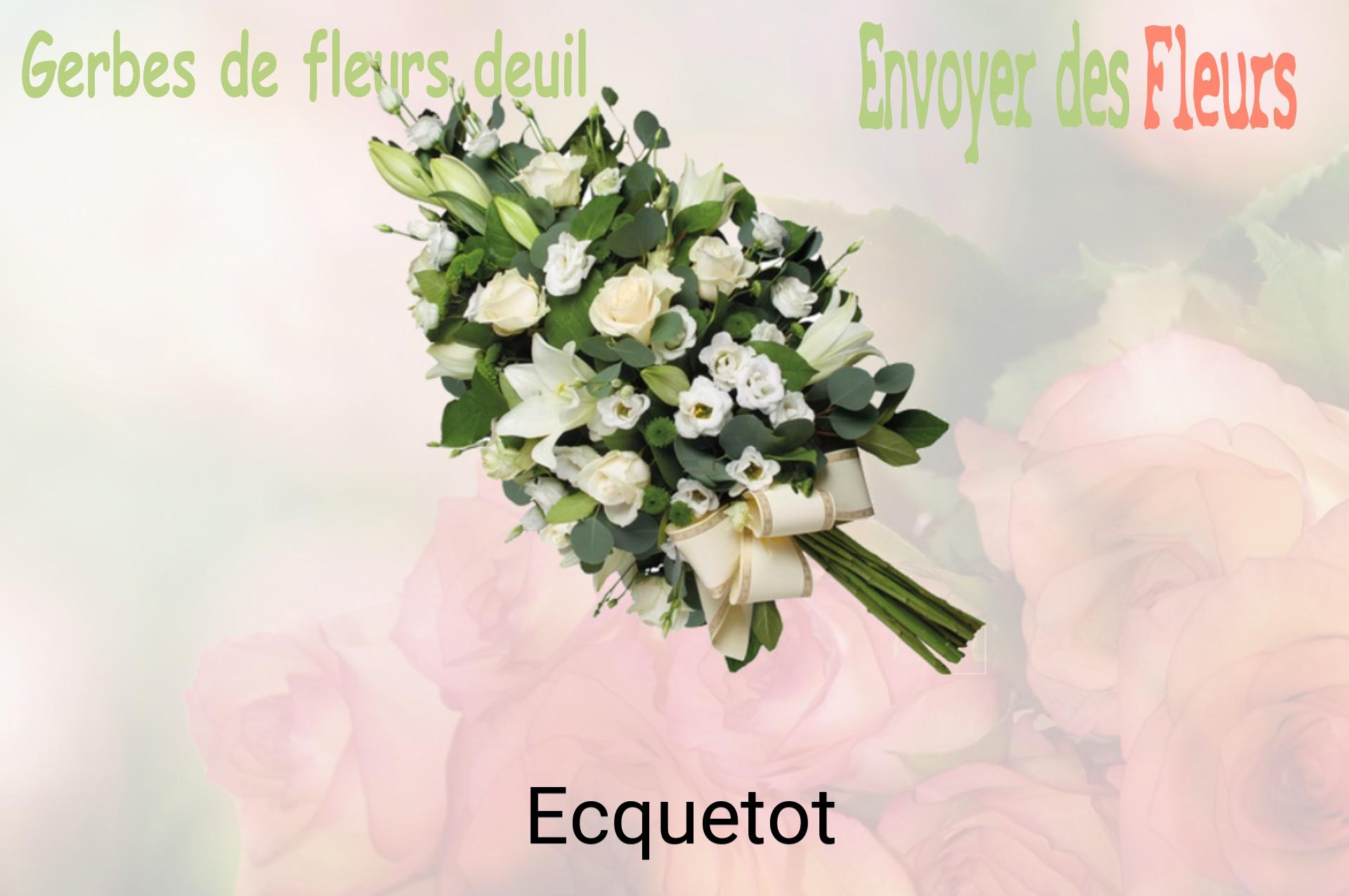 Gerbe de fleurs de deuil livrée à Ecquetot